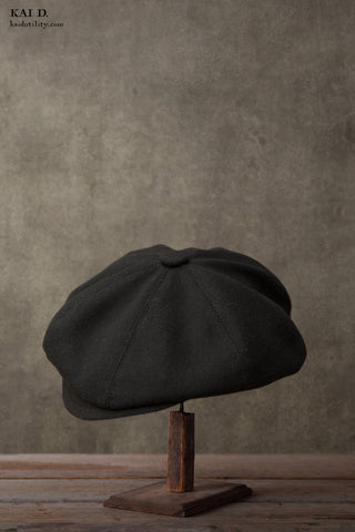 Peaky Hat - Wool Cashmere Herringbone - M, L, XL