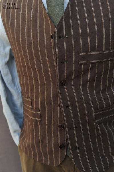 Shoemaker's Vest - Twin Stripe Cotton - M, L, XL