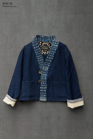Children's Kimono Jacket - Indigo Canvas - M