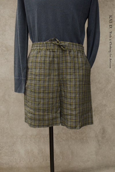 Easy Shorts - Linen Check - 48, 50