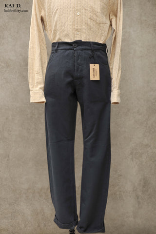 Cotton LInen Jeans - Navy- 34