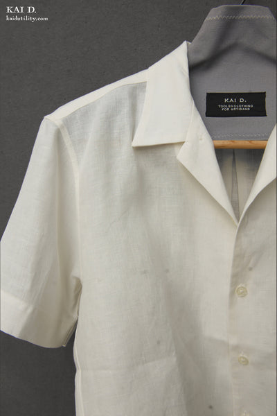 Short Sleeve Slater Shirt - Oyster White -  M, L, XL