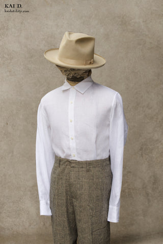 Delancey Shirt - Belgian Linen - Pure White - M, L, XL, XXL