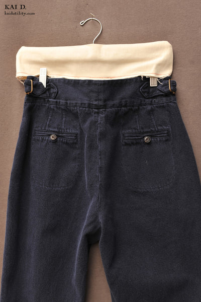 Isa Belted Pants - Garment Dyed Denim - XS, S, M,  L