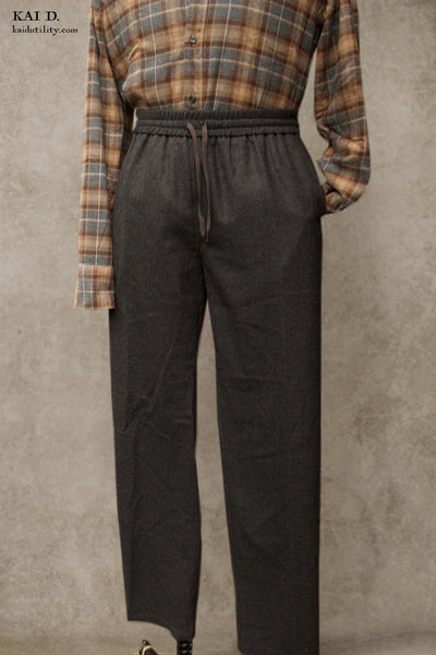 Drawstring Trousers - Italian Flannel - 48