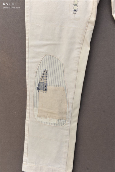 Boro White Cotton Pants - Gavin - 31/32