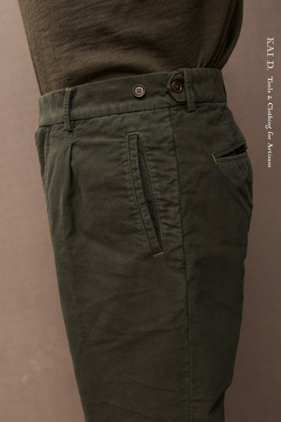 Novelist Trousers - Garment Dyed Grey Moleskin - 28