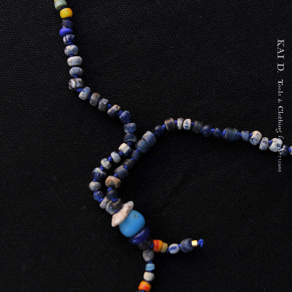 Handmade Beaded Necklace -  Indigo J