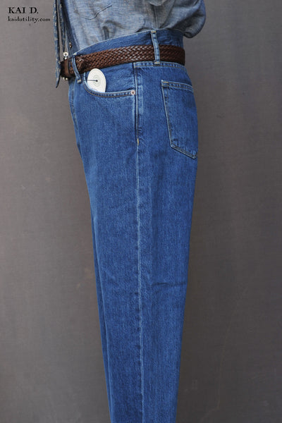 M6 Straight Fit Jeans - Medium Indigo - 32, 34, 35