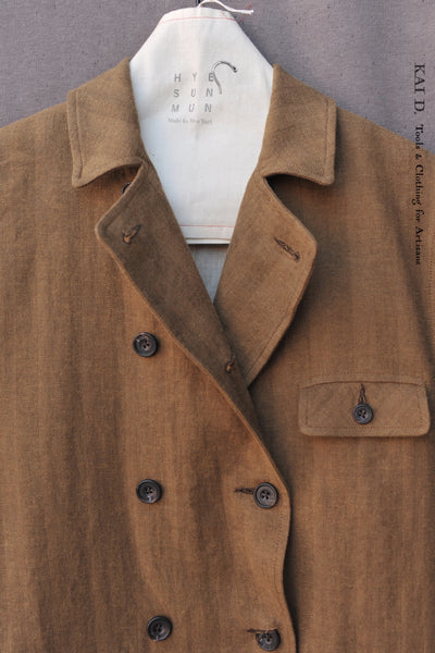 Keaton Trench Coat - Cotton Linen Herringbone - XS, S, M, L