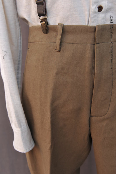 Borough Pants - Khaki Cotton Linen - 30, 32, 34, 36