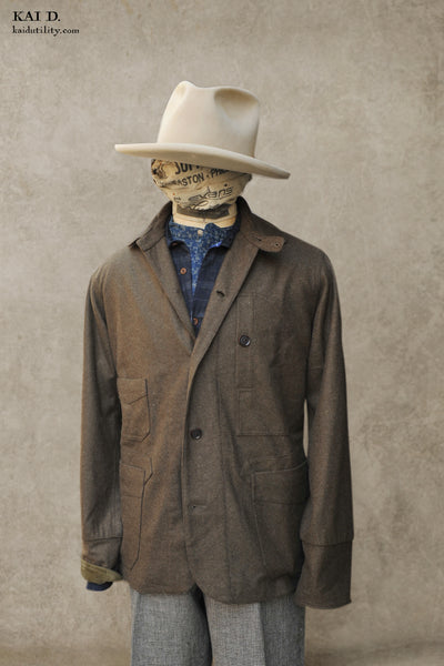 Degas Work Jacket - Olive Wool Felt - M