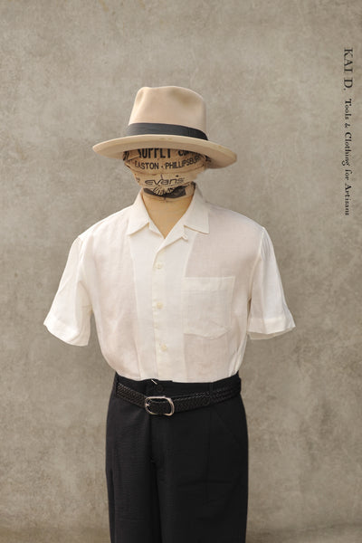 Short Sleeve Slater Shirt - Oyster White -  M, L, XL