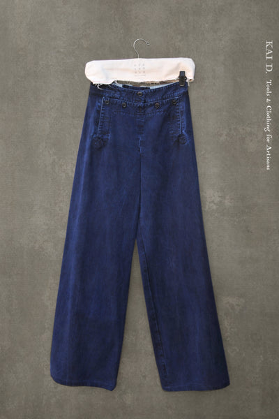 Sailor Pants - Stone Washed indigo -  XS, S,  L
