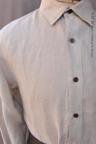 Delancey Shirt - Belgian Linen - Sand - S, M, L, XL, XXL