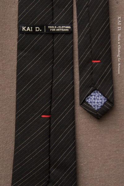 Super 120s Wool Tie - Black