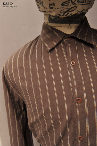 Delancey Shirt - Twin Stripe Cotton - S, M, L, XL