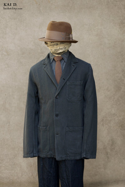 No. 22 Linen Jacket- Shadow -  44 (A relaxed medium)