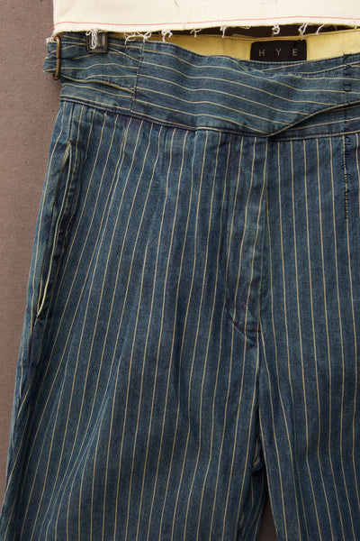 Isa Belted Pants - Japanese Wabash Stripe - S, M, L