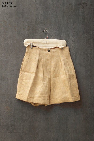 Amelia high waisted shorts - Peach - S, M, L