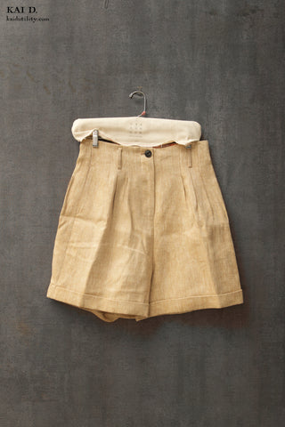 Amelia high waisted shorts - Peach - S, M, L