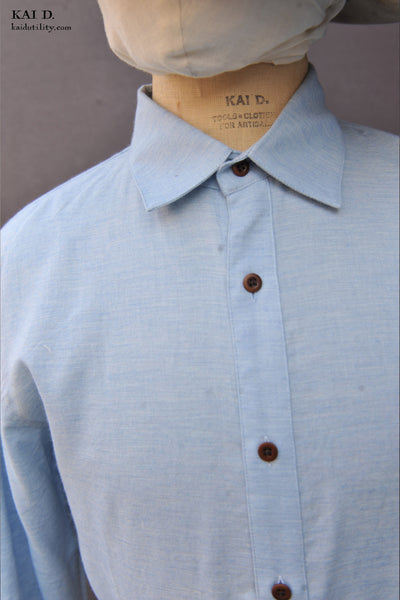 Delancey Shirt - Blue Artisan Twill - S, M, L, XL