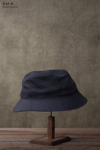 Belgian Linen Bucket Hat - Navy - S/M