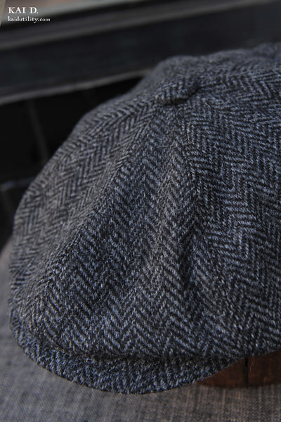 Peaky Hat - Classic Wool Herringbone - M