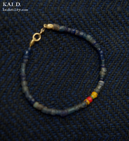 Handmade Beaded Bracelet - Indigo E