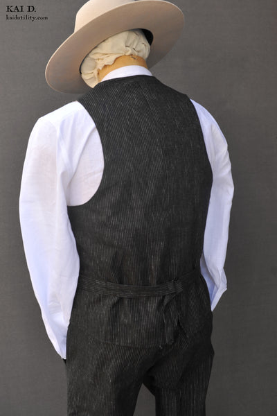 Tradesman Vest - Black Pin - L, XL