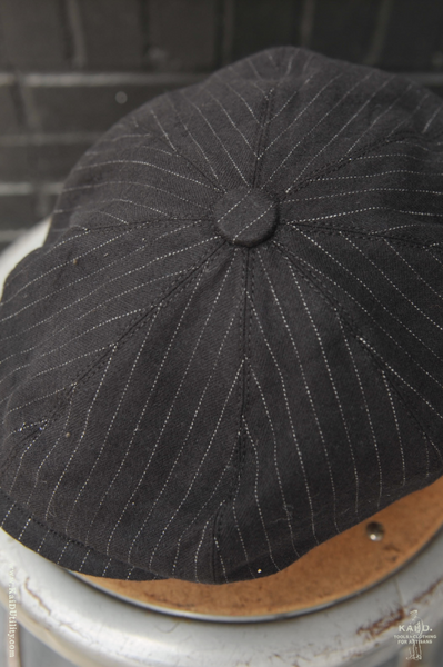 Peaky Hat -  Chalk Stripe Cotton Wool - XL