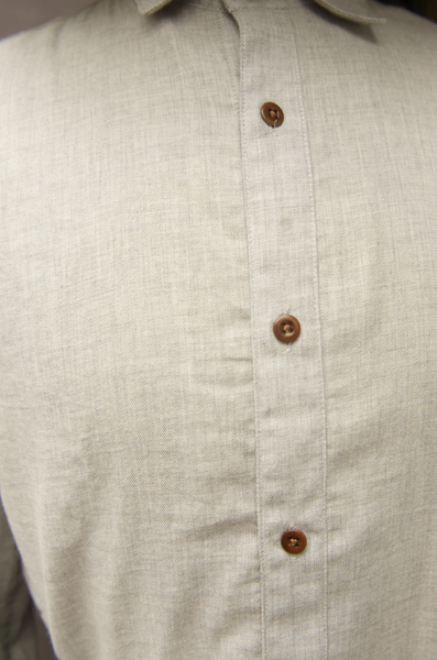 Artisan Twill Denham shirt - Pale Grey - L, XL