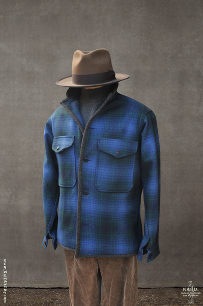 Great Smoky Wool Jacket - Blue Plaid - M