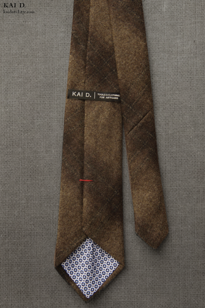 Scottish ombre wool tie - Ombre Brown