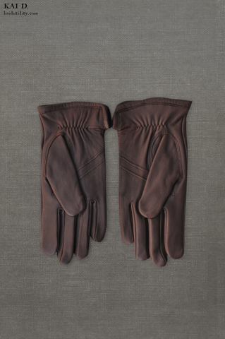 Deerskin Gloves - Chocolate - 8, 9