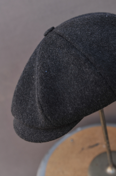 Wool Tweed Casquette - Charcoal - M