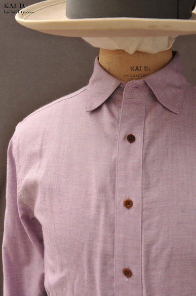 Soft Cotton Herringbone Denham Shirt - M, L