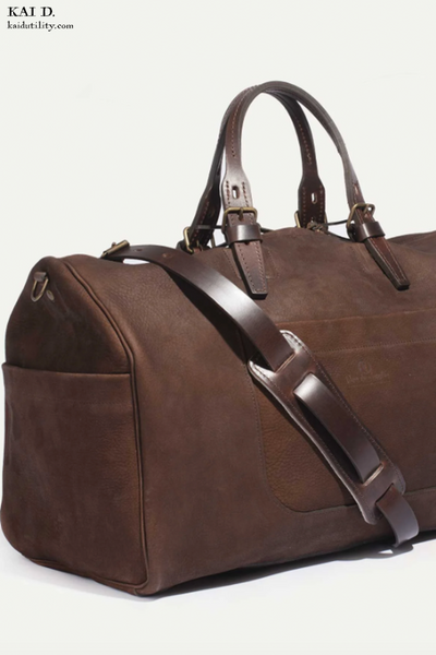 Hobo Travel Bag - Coffee - Waxed Leather