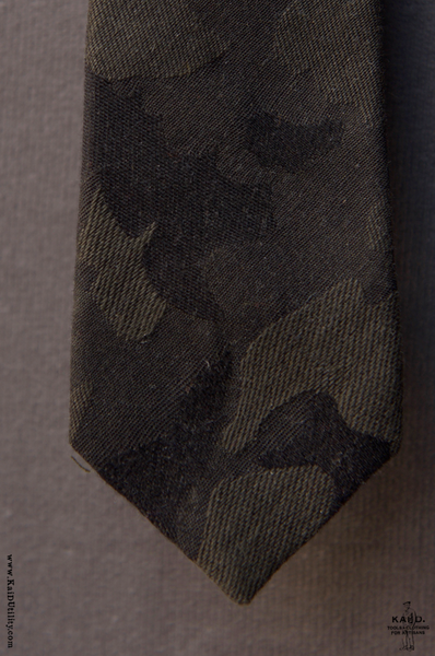 Jacquarded Camouflage Cotton Tie