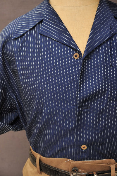 50s Short Sleeve Shirt - Wabash Stripe - M (Fits like L)
