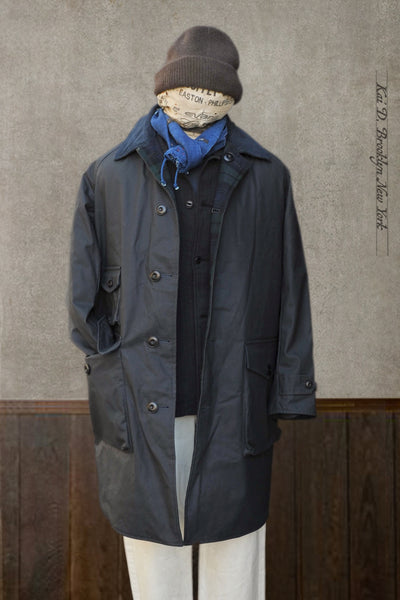 East Harbor Reversible Coat -Navy Canvas / Blackwatch Plaid  - M, L (NO RETURTN)