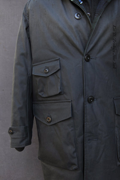 East Harbor Reversible Coat -Navy Canvas / Blackwatch Plaid  - M, L (NO RETURTN)