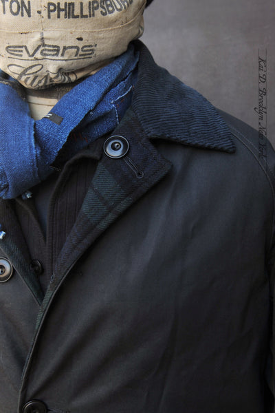 East Harbor Reversible Coat -Navy Canvas / Blackwatch Plaid  - M, L (NO RETURTN)