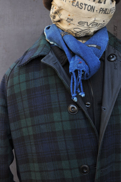 East Harbor Reversible Coat -Navy Canvas / Blackwatch Plaid  - M, L (NO RETURTN)