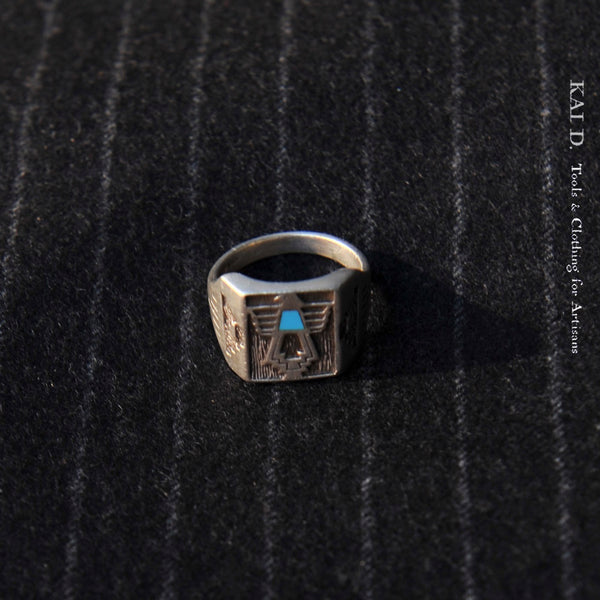 Sterling Silver Ring - Thunderbird- Size 10.5