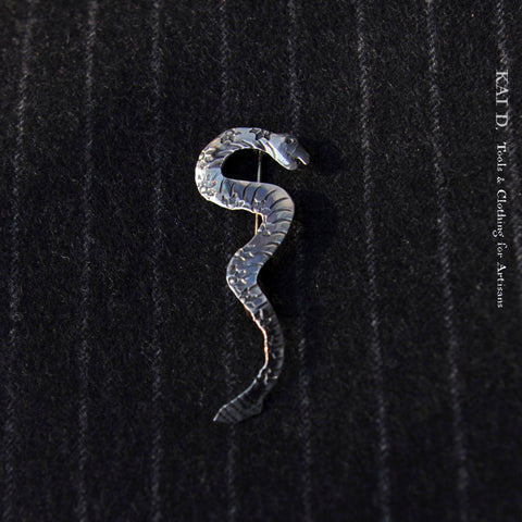 Sterling Silver Brooch - Snake
