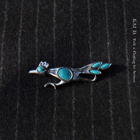 Sterling Silver Brooch - Road Runner VIII