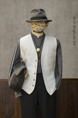 Dan Linen Vest - Ecru - L, XL