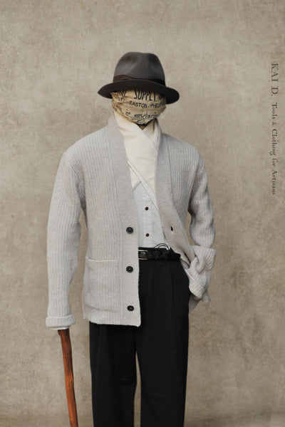 Linus Fuzzy Cardigan - Natural - S, M