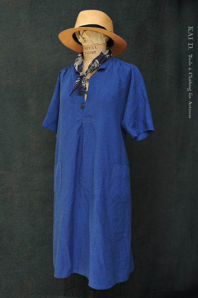 Irina Dress - Belgian Linen - Azure Blue - XS